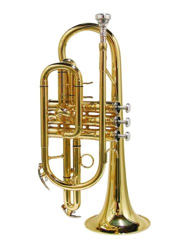 SE-1200-L Stewart Ellis Pro Series cornet, monel valves, yellow brass lacquer, with soft case