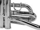 SE-1200-S Stewart Ellis Pro Series cornet, monel valves, silver plated, with soft case