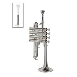   SE-1700-S Stewart Ellis Pro Series soprano trumpet, monel valves, silver plated, with soft case