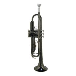   SE-1800-BC Stewart Ellis Pro Series trumpet, monel valves, 7C mouth piece, black chrome, with soft case