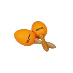   SE-2-OR Hayman  shaker eggs, plastic, pair, with handle, orange, 40 grams