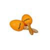 SE-2-OR Hayman  shaker eggs, plastic, pair, with handle, orange, 40 grams