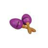 SE-2-PP Hayman  shaker eggs, plastic, pair, with handle, purple, 25 grams