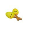 SE-2-YW Hayman  shaker eggs, plastic, pair, with handle, yellow, 45 grams