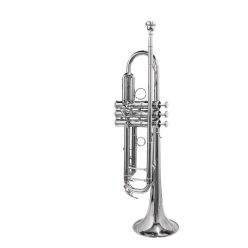   SE-2400-S Stewart Ellis Pro Series trumpet, monel valves, 5C mouth piece, silver plated, with soft case