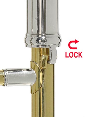 Stewart Ellis SE-2800-L Pro Series Tenorposaune in B – Gelbmessinglack, 12,7 mm Bohrung, 203 mm Schallstück, Softcase