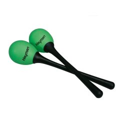   SE-3-GR Hayman  shaker eggs, plastic, pair, with handle, green, 35 grams