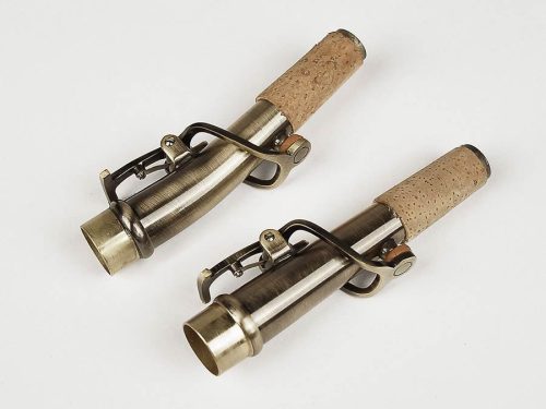 Stewart Ellis SE-700-ALB Pro Series Sopransaxophon gerade – Antik-Hellbronze, Hoch-G-Klappe, Pisoni-Polster mit Metallresonatoren, mit Softcase