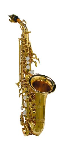 SE-700-LC Stewart Ellis Pro Series soprano sax, curved model, Pisoni pads, yellow brass lacquer, with soft case