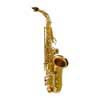 Stewart Ellis SE-710-L Pro Series Altsaxophon – Gelbmessing-Lackierung, Pisoni-Polster mit Metallresonatoren, Unter-Oktavklappe, mit Softcase
