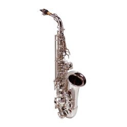   Stewart Ellis SE-710-N Pro Series Altsaxophon – vernickelt, Pisoni-Polster mit Metallresonatoren, Unter-Oktavklappe, mit Softcase