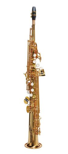 SE-740-L Stewart Ellis Pro Series soprano sax, 1-piece body, Pisoni pads, gold lacquer, with soft case