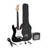 SE1SK34-BK SX  3/4 ST style electric guitar pack, 10W amp, bag, tuner, strap, cable & 6 picks,  black