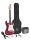 SE1SK34-CAR SX  3/4 ST style electric guitar pack, 10W amp, bag, tuner, strap, cable & 6 picks,  candy apple red