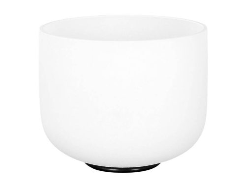 SECF8B Sela  quartz crystal singing bowl 8" 440Hz B, with mallet and silicone ring