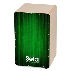   Sela SEL053 Varios Cajon – Grün, mit abnehmbarem Snare-System, Made in Germany