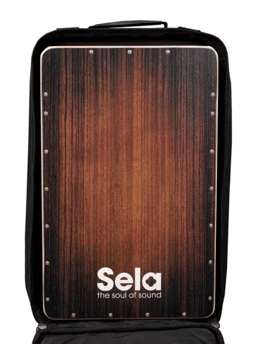 Sela SEL090 Cajon Rucksack – wasserabweisend, gepolstert, mit Zubehörfach, für Cajons bis 50 x 30 x 30 cm