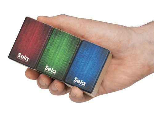 Sela SEL108 Mini Cajon Shaker Set – soft, medium, hard – lemn de mesteacăn, fabricat în Germania