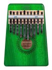 SEL243 Sela  kalimba 'Mahogany 10' green