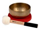 SEL260 Sela  brass singing bowl 12cm, with mallet - felt ring - cotton bag