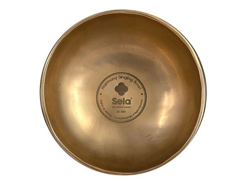SEL260 Sela  brass singing bowl 12cm, with mallet - felt ring - cotton bag