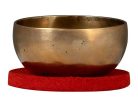 SEL260 Sela  brass singing bowl 12cm, with mallet - felt ring - cotton bag