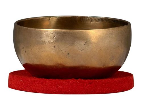 SEL260 Sela  brass singing bowl 12cm, with mallet - felt ring - cotton bag