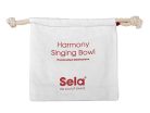 SEL260 Sela  brass singing bowl 12cm, with mallet - felt ring - cotton bag