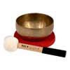 SEL260 Sela  brass singing bowl 12cm, with mallet - felt ring - cotton bag