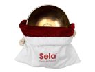 SEL261 Sela  brass singing bowl 15cm, with mallet - felt ring - cotton bag