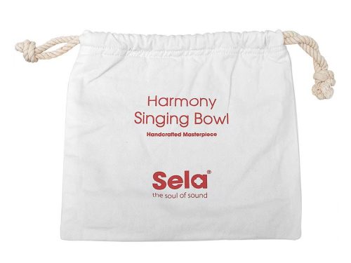 SEL261 Sela  brass singing bowl 15cm, with mallet - felt ring - cotton bag
