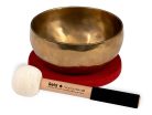 SEL262 Sela  brass singing bowl 17cm, with mallet - felt ring - cotton bag