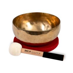   SEL263 Sela  brass singing bowl 19cm, with mallet - felt ring - cotton bag