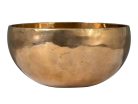 SEL263 Sela  brass singing bowl 19cm, with mallet - felt ring - cotton bag