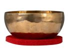 SEL263 Sela  brass singing bowl 19cm, with mallet - felt ring - cotton bag