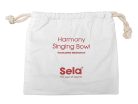 SEL263 Sela  brass singing bowl 19cm, with mallet - felt ring - cotton bag