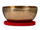 SEL264 Sela  brass singing bowl 22cm, with mallet - felt ring - cotton bag