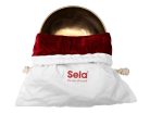 SEL264 Sela  brass singing bowl 22cm, with mallet - felt ring - cotton bag