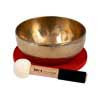 SEL264 Sela  brass singing bowl 22cm, with mallet - felt ring - cotton bag