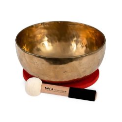   SEL265 Sela  brass singing bowl 26cm, with mallet - felt ring - cotton bag