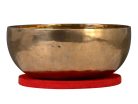 SEL265 Sela  brass singing bowl 26cm, with mallet - felt ring - cotton bag