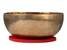 SEL266 Sela  brass singing bowl 29cm, with mallet - felt ring - cotton bag