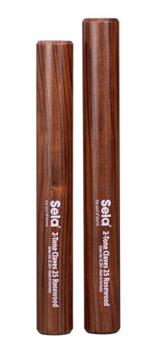 SEL284 Sela  2-tone claves 25mm, rosewood