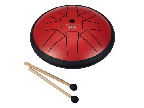 SEL362 Sela  tongue drum 6", 8 tongues, F minor, red