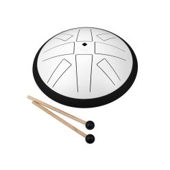 SEL372 Sela  tongue drum 10", 8 tongues, C major, white