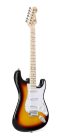 SEM1/3TS SX Modern Series ST style electric guitar with gigbag, 3 tone sunburst