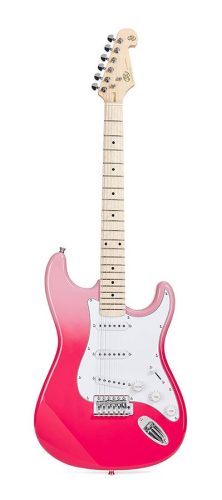 SEM1/PT SX Modern Series ST style electric guitar with gigbag, pink twilight