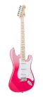 SEM1/PT SX Modern Series ST style electric guitar with gigbag, pink twilight