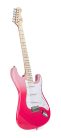 SEM1/PT SX Modern Series ST style electric guitar with gigbag, pink twilight