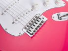 SEM1/PT SX Modern Series ST style electric guitar with gigbag, pink twilight